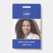 IDカードの写真とロゴアップロード従業員 バッジ (正面)