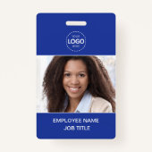 IDカードの写真とロゴアップロード従業員 バッジ (正面)