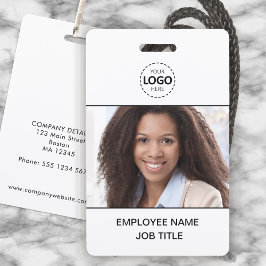 IDカードの写真とロゴアップロード従業員 バッジ