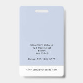 IDカードの写真とロゴアップロード従業員 バッジ (裏面)