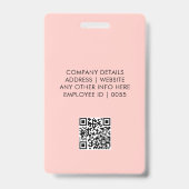 IDカードバラ金ゴールドミニマリスト従業員フォトロゴ バッジ (裏面)