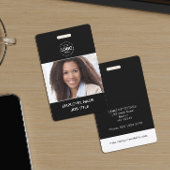 IDカード写真とロゴのアップロード従業員 バッジ