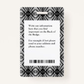 IDカード従業員写真名ロゴバーカスタム バッジ (裏面)