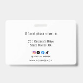 IDカード | ミニマモダンリスト社員 バッジ (裏面)