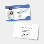 IDカード | ミニマモダンリスト社員 バッジ (表裏)