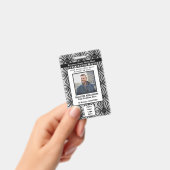 IDカード 従業員 写真 名前 ロゴ バー カスタム バッジ (手持ち)