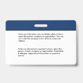 IDカード 識別カード バーコード 写真 バッジ (裏面)