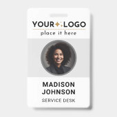 IDカーモダンドのミニマルなビジネス従業員QR バッジ (正面)