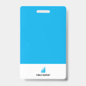 IDカーモダンドのミニマルなブルースタッフ従業員 バッジ (Back)