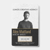 IDカーモダンドのロエレガントゴ引用文 バッジ (正面)