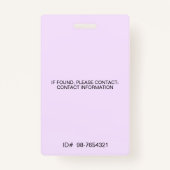 IDカーモダンドオフィスのスタッフ従業員ビジネス バッジ (裏面)