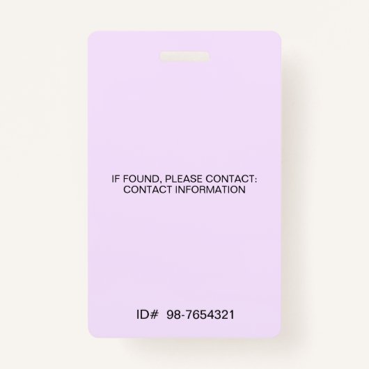 IDカーモダンドオフィスのスタッフ従業員ビジネス バッジ (裏面)