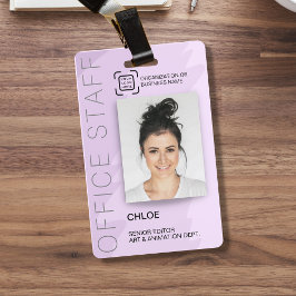 IDカーモダンドオフィスのスタッフ従業員ビジネス バッジ