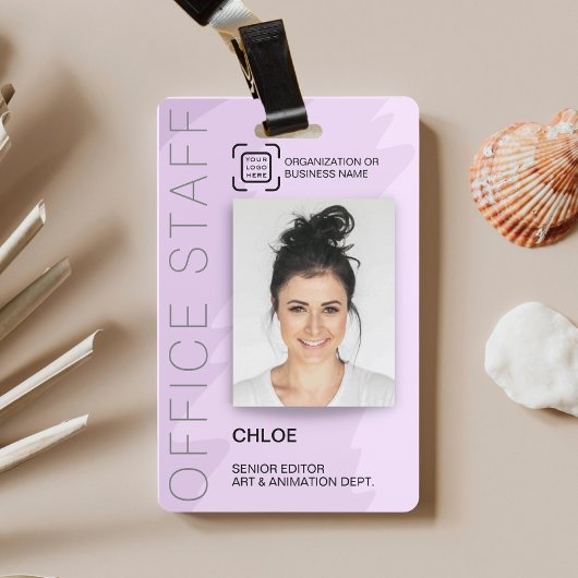 IDカーモダンドオフィスのスタッフ従業員ビジネス バッジ