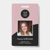 IDカーモダンドカスタムロゴ写真QRコード会社 バッジ (正面)