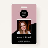 IDカーモダンドカスタムロゴ写真QRコード会社 バッジ (正面)