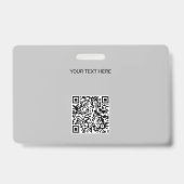 IDカーモダンド会社のロゴ写真QRコードグレー バッジ (裏面)