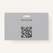 IDカーモダンド会社のロゴ写真QRコードグレー バッジ (裏面)