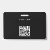 IDカーモダンド会社のロゴ写真QRコードブラック バッジ (裏面)