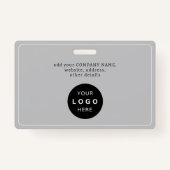 IDカーモダンド会社のロゴ写真QR社員 バッジ (裏面)