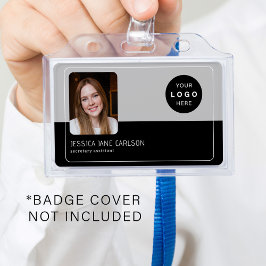 IDカーモダンド会社のロゴ写真QR社員 バッジ