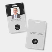 IDカーモダンド会社のロゴQR社員 バッジ (正面＆裏面)