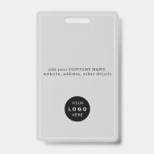 IDカーモダンド会社のロゴQR社員 バッジ (裏面)