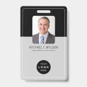 IDカーモダンド会社のロゴQR社員 バッジ (正面)