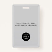 IDカーモダンド会社のロゴQR社員 バッジ (裏面)