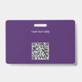 IDカーモダンド会社ロゴ写真QRコードシンプル バッジ (裏面)