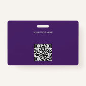 IDカーモダンド会社ロゴ写真QRコードシンプル バッジ (裏面)