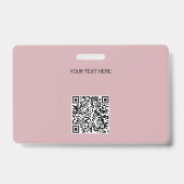 IDカーモダンド会社ロゴ写真QRコード バッジ (裏面)