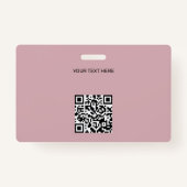 IDカーモダンド会社ロゴ写真QRコード バッジ (裏面)