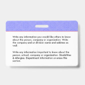 IDカーモダンド会社従業員バーコードロゴ バッジ (裏面)