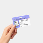 IDカーモダンド会社従業員バーコードロゴ バッジ (手持ち)