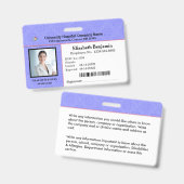 IDカーモダンド会社従業員バーコードロゴ バッジ (正面＆裏面)