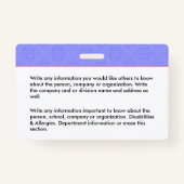 IDカーモダンド会社従業員バーコードロゴ バッジ (裏面)