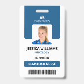 IDカーモダンド病院スタッフ登録ナース バッジ (正面)