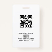 IDカーモダンド、ミニマルなビジネス従業員 バッジ (裏面)