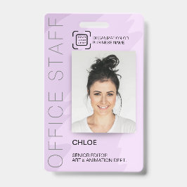 IDカーモダンドOfficeスタッフ従業員バーコードロゴ バッジ