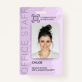 IDカーモダンドOfficeスタッフ従業員バーコードロゴ バッジ