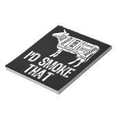 IDスモークザウBBQ喫煙グリリングバーベキュー ノートパッド (回転)