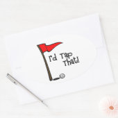 I'dタップ – ゴルフ 楕円形シール (封筒)