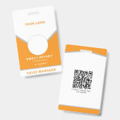 IDバッジシンプルロゴテンプレート バッジ (正面＆裏面)