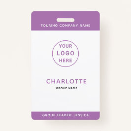 IDバッジテンプレート子ども学校旅行ミュージックツアー バッジ