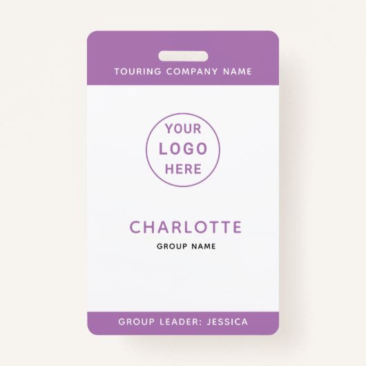 IDバッジテンプレート子ども学校旅行ミュージックツアー バッジ (正面)