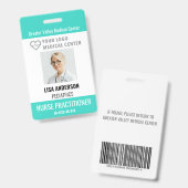 IDバッジパーソナライズされた病院従業員名タグ バッジ (正面＆裏面)