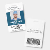 IDバッジパーソナライズされた病院従業員名タグ バッジ (正面＆裏面)