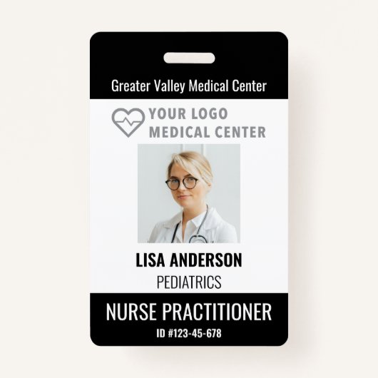 IDバッジパーソナライズされた病院従業員名タグ バッジ (正面)