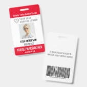 IDバッジパーソナライズされた病院従業員名タグ バッジ (正面＆裏面)